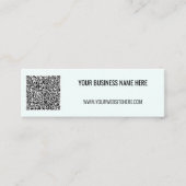 Gepersonaliseerde QR-code en aangepaste tekst Visi Mini Visitekaartje (Voorkant)