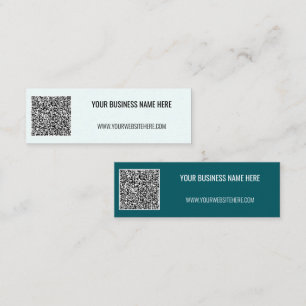 Gepersonaliseerde QR-code en aangepaste tekst Visi Mini Visitekaartje
