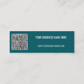 Gepersonaliseerde QR-code en aangepaste tekst Visi Mini Visitekaartje (Achterkant)
