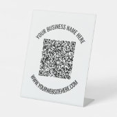 Gepersonaliseerde QR-code en aangepaste tekst voet Reclamebord Met Voetstuk (Voorkant)
