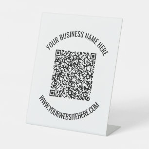 Gepersonaliseerde QR-code en aangepaste tekst voet Reclamebord Met Voetstuk