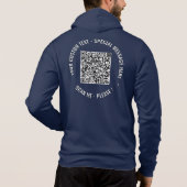 Gepersonaliseerde QR-code en aangepaste teksthoodi Hoodie (Achterkant)