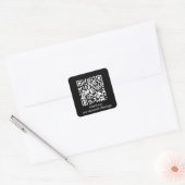 Gepersonaliseerde QR-code Genereer URL Square Stic Vierkante Sticker (Envelop)