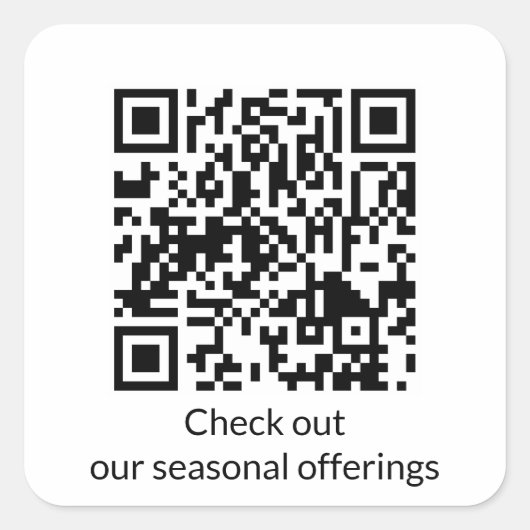 Gepersonaliseerde QR-code Genereer URL Square Stic Vierkante Sticker (Voorkant)