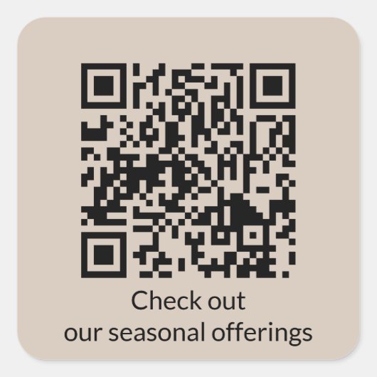 Gepersonaliseerde QR-code Genereer URL Vierkante S Sticker (Voorkant)