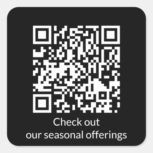 Gepersonaliseerde QR-code Genereer URL Vierkante S Sticker (Voorkant)