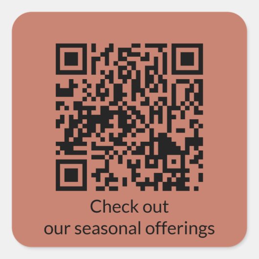 Gepersonaliseerde QR-code Genereer URL Vierkante S Sticker (Voorkant)