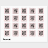 Gepersonaliseerde QR-code genereer URL Vierkante Sticker (Vel)