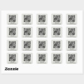 Gepersonaliseerde QR-code Genereer URL Vierkante Sticker (Vel)
