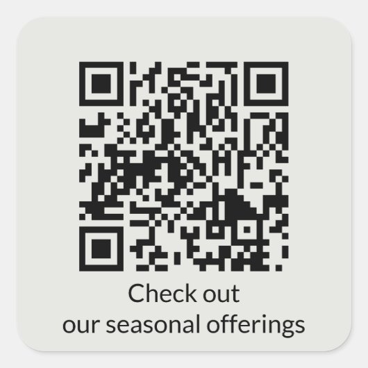 Gepersonaliseerde QR-code Genereer URL Vierkante Sticker (Voorkant)