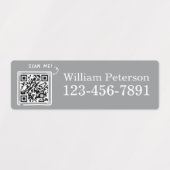 Gepersonaliseerde QR-code Golfclub, materiaal Labe Labels (Design 1)