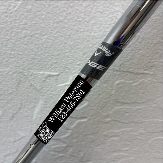 Gepersonaliseerde QR-code Golfclub, materiaal Labe Labels