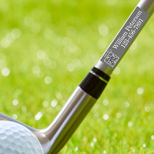 Gepersonaliseerde QR-code Golfclub, materiaal Labe Labels