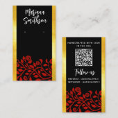 Gepersonaliseerde QR Code Gothic Earning Display K Visitekaartje (Voorkant / Achterkant)