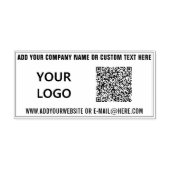 Gepersonaliseerde QR Code Info Logo Tekst Rubber S Rubberstempel (Afrduk)