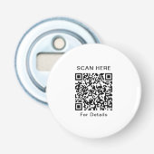 Gepersonaliseerde QR-code knop flesopener Button Flesopener (Voorkant)