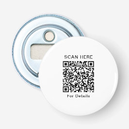 Gepersonaliseerde QR-code knop flesopener Button Flesopener