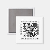 Gepersonaliseerde QR-code om te scannen Magneet (Voorkant / Achterkant)