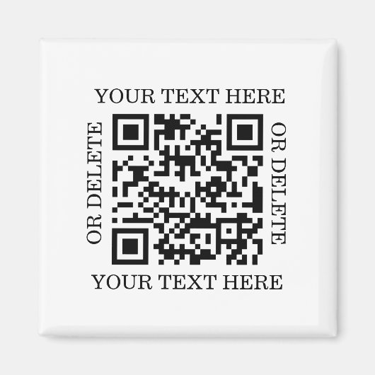 Gepersonaliseerde QR-code om te scannen Magneet (Voorkant)