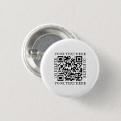 Gepersonaliseerde QR-code om te scannen Ronde Button 3,2 Cm (Voorkant /achterkant)