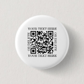 Gepersonaliseerde QR-code om te scannen Ronde Button 3,2 Cm