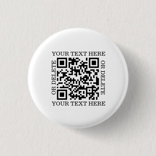 Gepersonaliseerde QR-code om te scannen Ronde Button 3,2 Cm (Voorkant)
