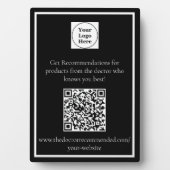 Gepersonaliseerde QR Code Plaque met Ezel Fotoplaat (voorkant)