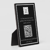 Gepersonaliseerde QR Code Plaque met Ezel Fotoplaat (Zijkant)
