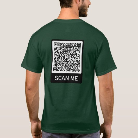 Gepersonaliseerde QR code scan info je cadeau T-sh T-shirt (Achterkant)