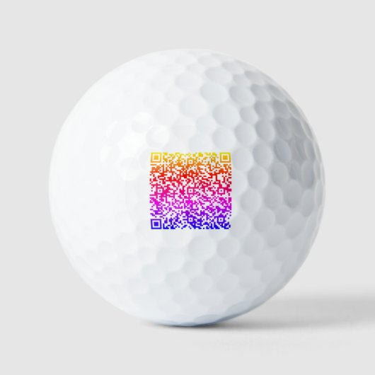 Gepersonaliseerde QR-code scan info stempel golfba Golfballen (Voorkant)