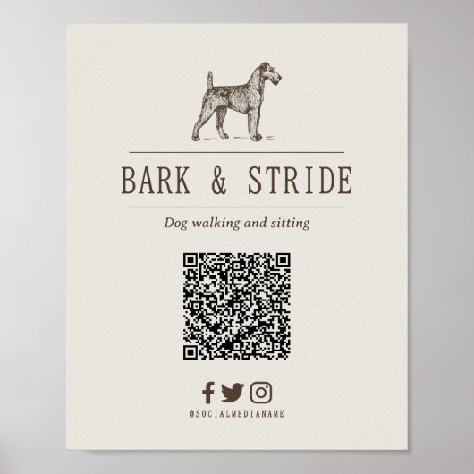 Gepersonaliseerde QR-code scan om bedrijf te volge Poster (Voorkant)