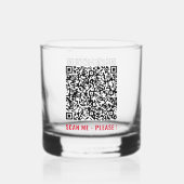 Gepersonaliseerde QR-code scaninfo - Aangepaste te Whisky Glas (Voorkant)