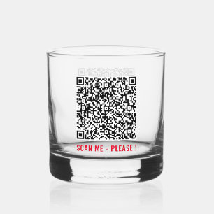 Gepersonaliseerde QR-code scaninfo - Aangepaste te Whisky Glas