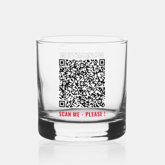 Gepersonaliseerde QR-code scaninfo - Aangepaste te Whisky Glas (Voorkant)