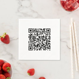 Gepersonaliseerde QR-code servetten voor merkpromo