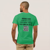Gepersonaliseerde QR-code Social Media Business Ev T-shirt (Achterkant volledig)