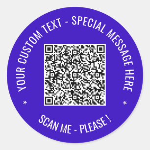 Gepersonaliseerde QR Code Sticker Aangepaste tekst