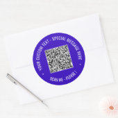 Gepersonaliseerde QR Code Sticker Aangepaste tekst (Envelop)