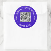 Gepersonaliseerde QR Code Sticker Aangepaste tekst (Tas)