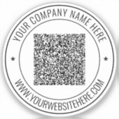 Gepersonaliseerde QR-code sticker met aangepaste t (Voorkant)