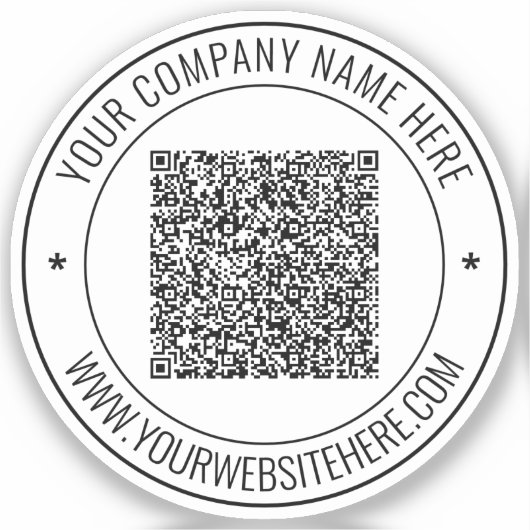 Gepersonaliseerde QR-code sticker met aangepaste t (Voorkant)