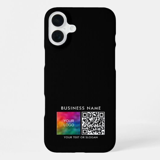 Gepersonaliseerde QR-code upload eigen bedrijfslog iPhone Hoesje (Achterkant)