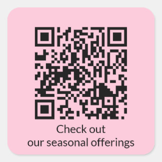 Gepersonaliseerde QR-code URL genereren Vierkante Sticker