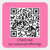 Gepersonaliseerde QR-code URL genereren Vierkante Sticker (Voorkant)