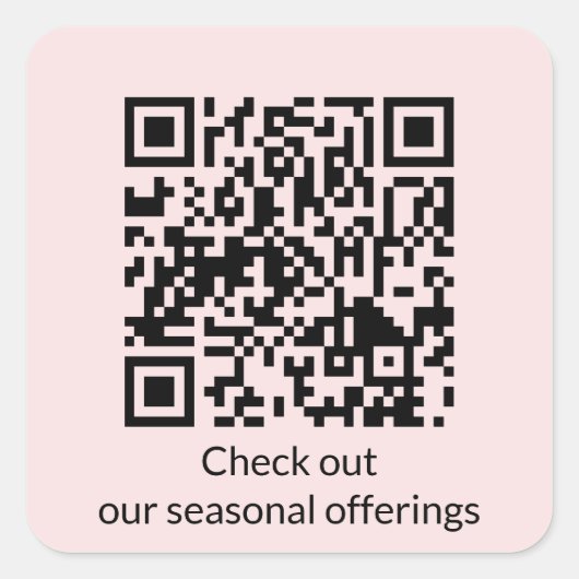 Gepersonaliseerde QR-code URL genereren Vierkante Sticker (Voorkant)