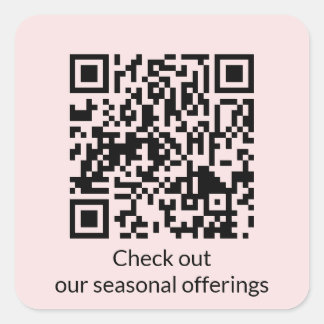 Gepersonaliseerde QR-code URL genereren Vierkante Sticker