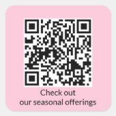 Gepersonaliseerde QR-code URL genereren Vierkante Sticker (Voorkant)