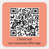 Gepersonaliseerde QR-code URL genereren Vierkante Sticker (Voorkant)