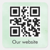 Gepersonaliseerde QR-code Vierkante Sticker (Voorkant)