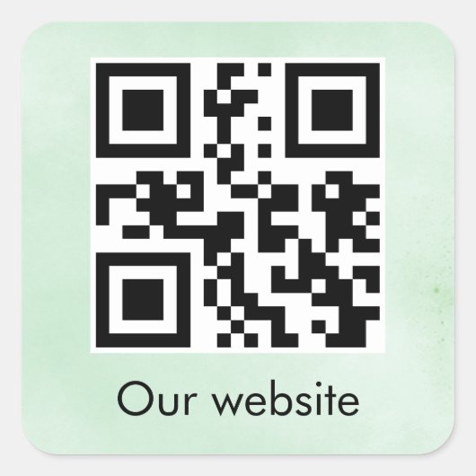 Gepersonaliseerde QR-code Vierkante Sticker (Voorkant)